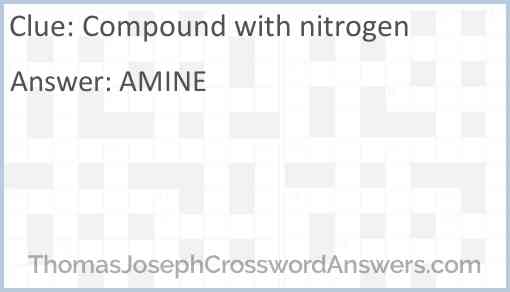 Compound with nitrogen Answer