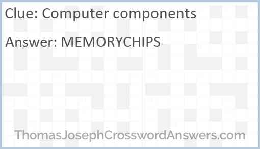 Computer components Answer