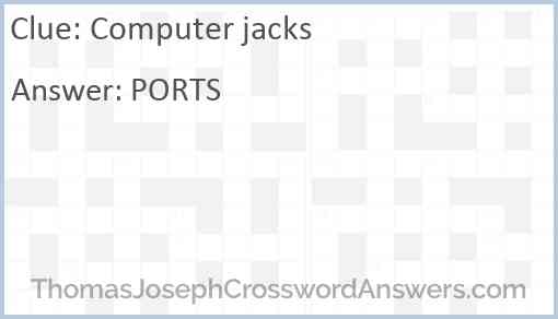 Computer jacks Answer