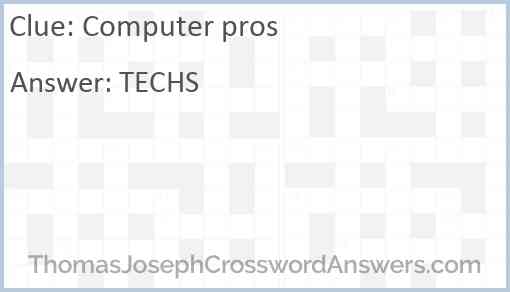 Computer pros Answer