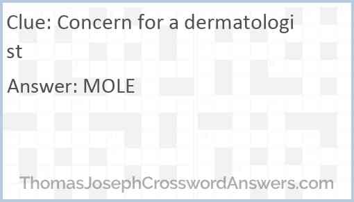 Concern for a dermatologist Answer