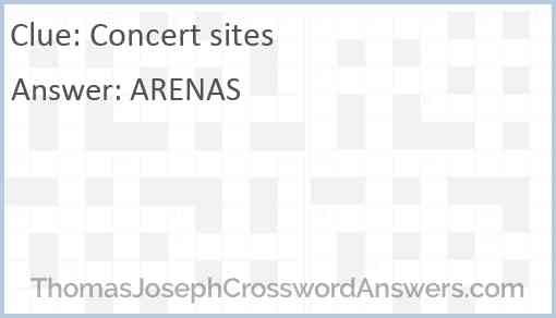 Concert sites Answer