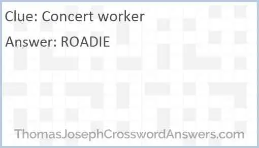 Concert worker Answer