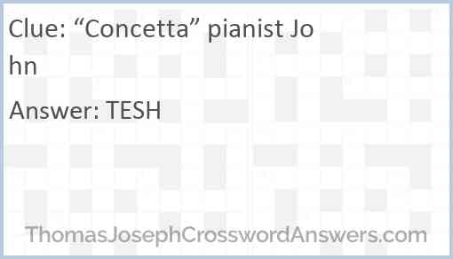 “Concetta” pianist John Answer