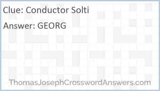 Conductor Solti Answer