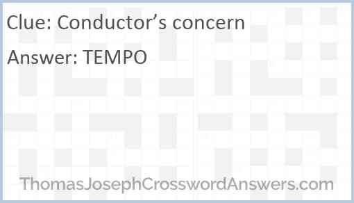 Conductor’s concern Answer