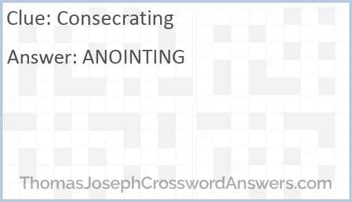 Consecrating Answer