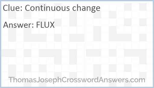 Continuous change Answer