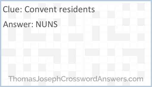 Convent residents Answer