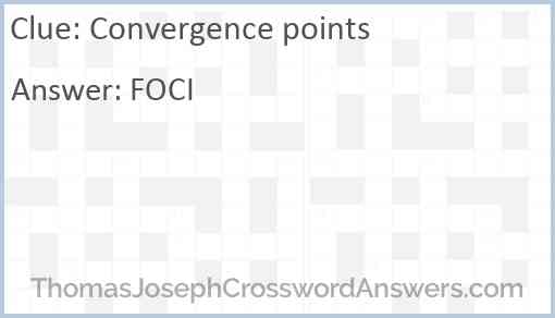 Convergence points Answer