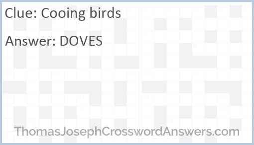 Cooing birds Answer