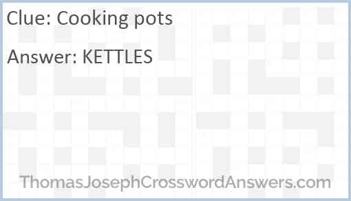 Cooking pots Answer