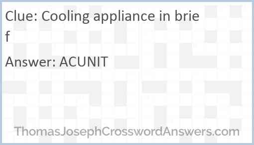 Cooling appliance in brief Answer