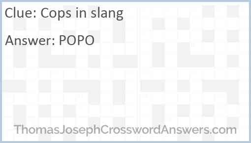 Cops in slang Answer