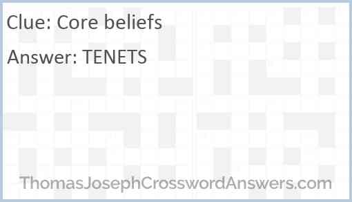 Core beliefs Answer