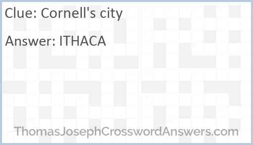 Cornell's city Answer