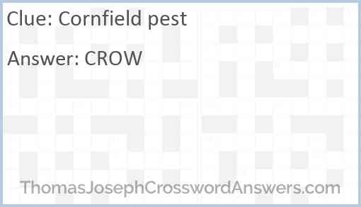 Cornfield pest Answer