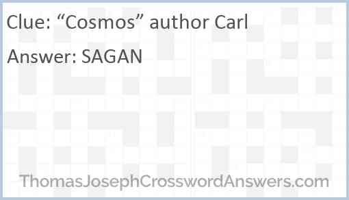 “Cosmos” author Carl Answer