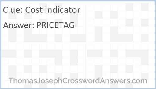 Cost indicator Answer