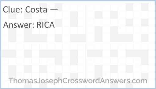 Costa — Answer