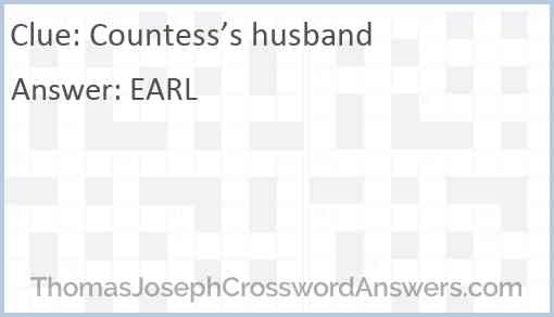 Countess’s husband Answer