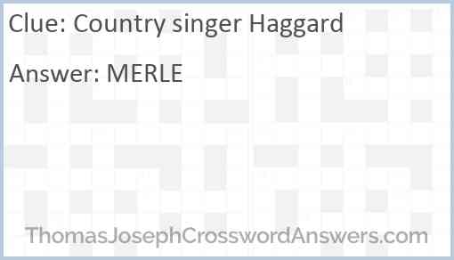 Country singer Haggard Answer