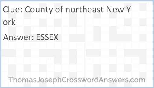 County of northeast New York Answer