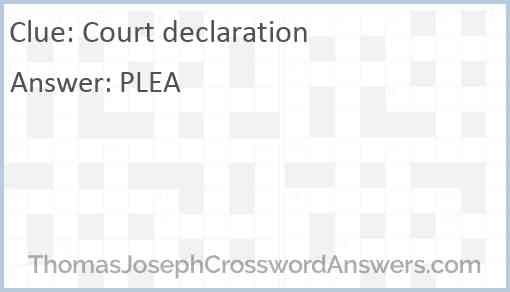 Court declaration Answer