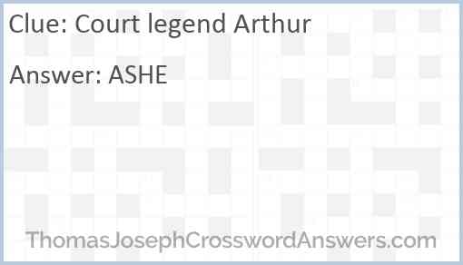 Court legend Arthur Answer