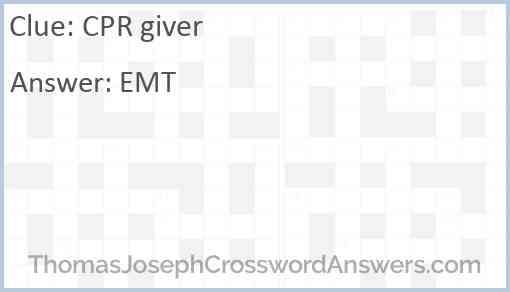 CPR giver Answer