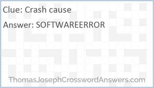 Crash cause Answer