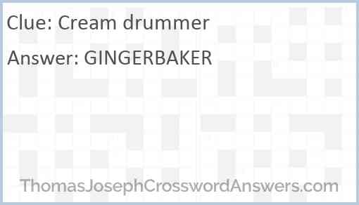 Cream drummer Answer