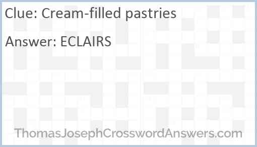 Cream-filled pastries Answer