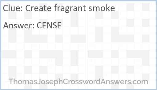 Create fragrant smoke Answer