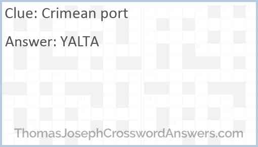 Crimean port Answer