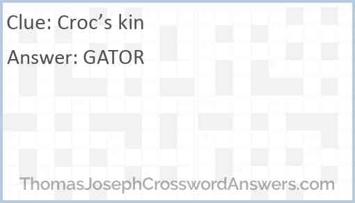 Croc’s kin Answer