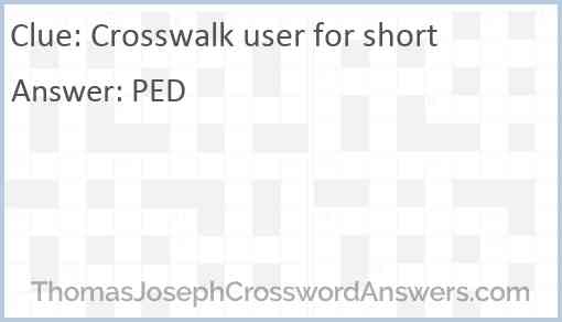 Crosswalk user for short Answer