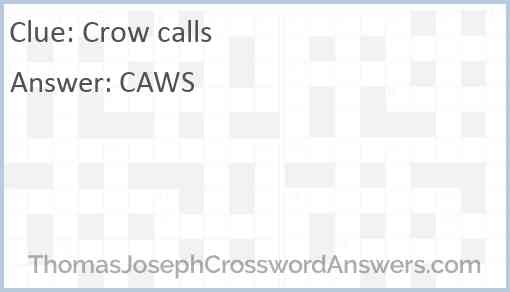 Crow calls Answer