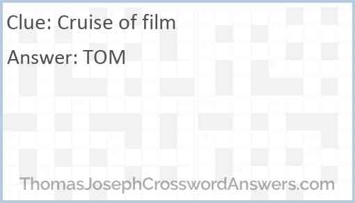 Cruise of film Answer