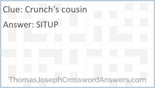 Crunch's cousin Answer