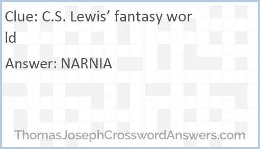 C.S. Lewis’ fantasy world Answer