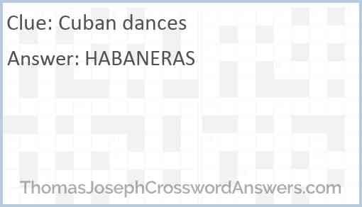 Cuban dances Answer