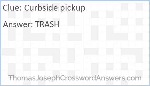 Curbside pickup Answer