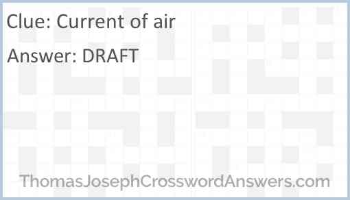 Current of air Answer