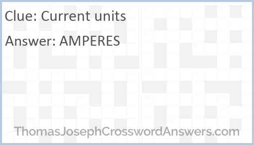 Current units Answer