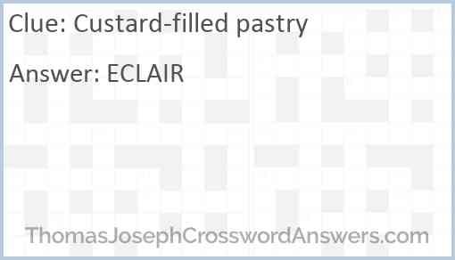 Custard-filled pastry Answer