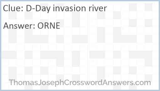 D-Day invasion river Answer