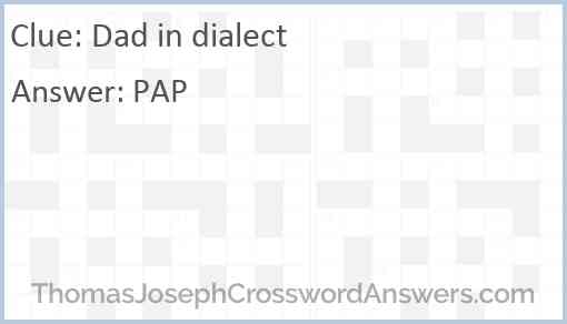Dad in dialect Answer