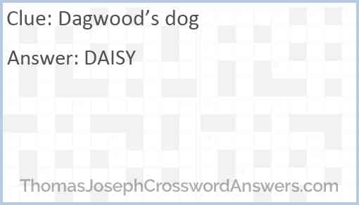 Dagwood’s dog Answer