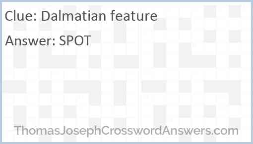 Dalmatian feature Answer